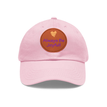 Hat with Leather Patch - "Always Be Joyful" song lyric